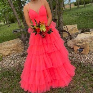 Ashley Lauren Coral Ball Gown #11622